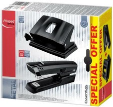 Maped Zestaw zszywaczy i dziurkaczy Essentials, czarny