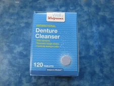WALGREEN'S ANTIBACTERIAL DENTURE CLEANSER 120 Tablets Compare to Efferdent