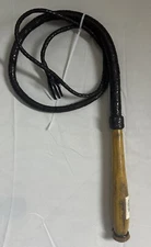 29-8190 Brown 6 Foot Leather Bull Whip. Great Condition. Western/outdoor/ranch.