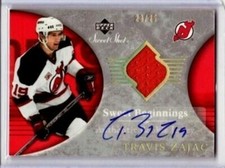 06-07 Travis Zajac UD Sweet Shot Rookie Jersey Auto /25