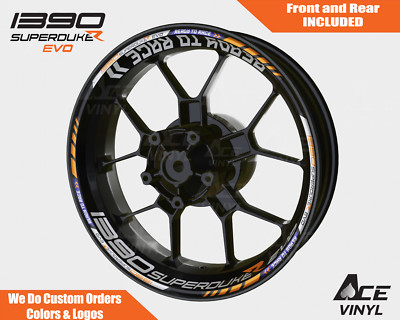 KTM 1390 Superduke R Evo Felgenaufkleber Rad Aufkleber Streifen Ready to Race
