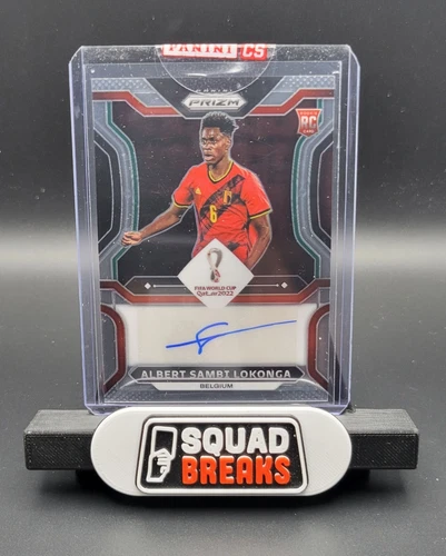 2022 Prizm FIFA World Cup Qatar Autographs Albert Sambi Lokonga S-ASL Belgium RC