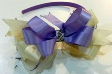 Headband Hair band Handmade Baby Girls Headwear Heart Flower Purple Yellow 2