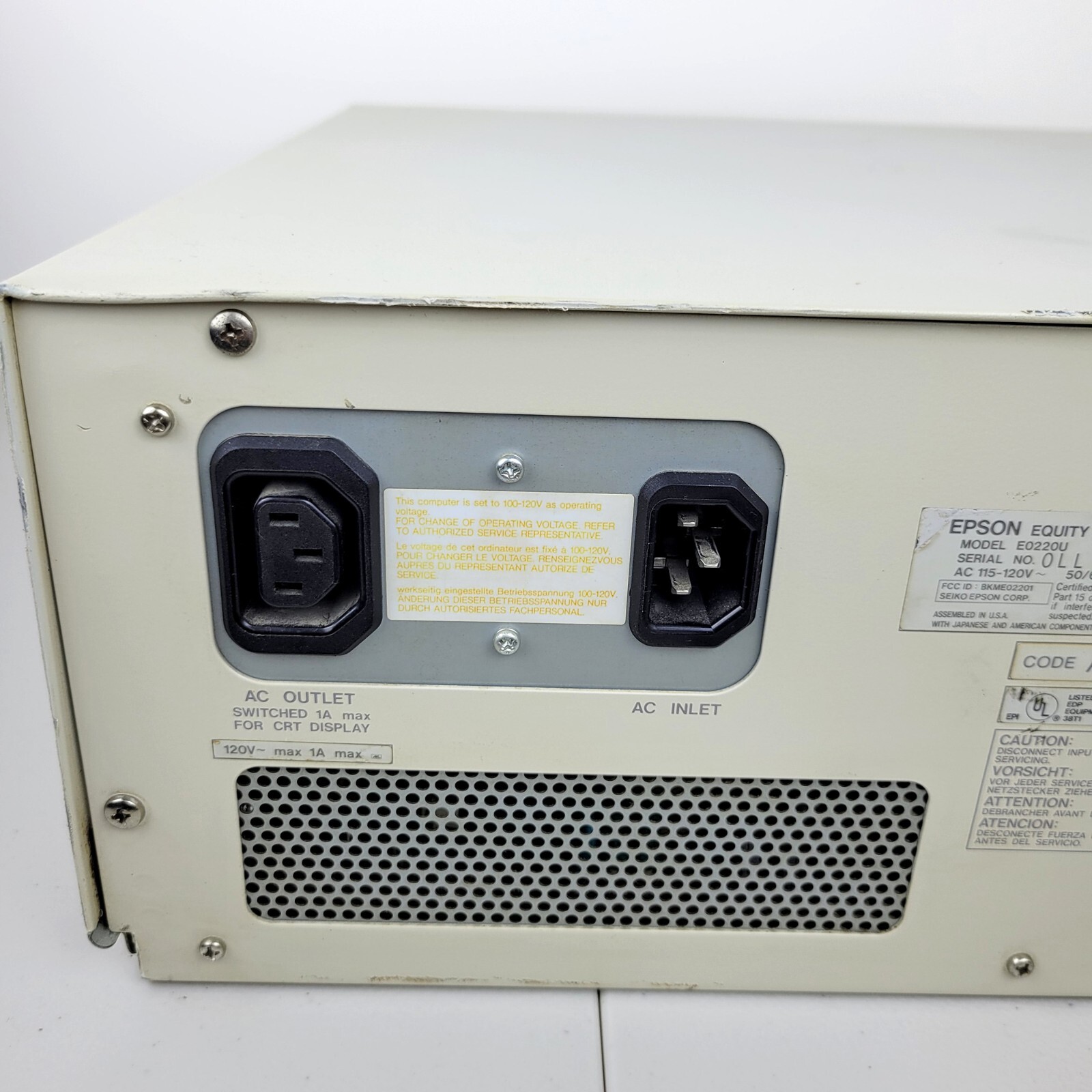 Epson Equity IIe Desktop PC E0220U 5.25" Floppy Drive 80286 Vintage 80's Era - Picture 6 of 17