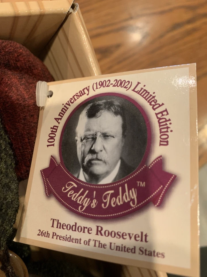 100 Aniversario (1902-2002) del Oso de Peluche Edición Limitada Theodore Roosevelt Foto 2 de 4