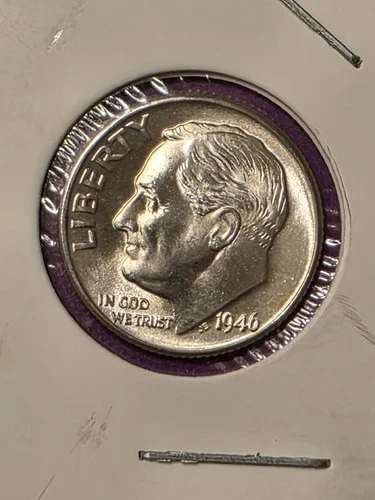 1946 P Roosevelt Dime  CH BU LUSTER ! 90% SILVER  COIN
