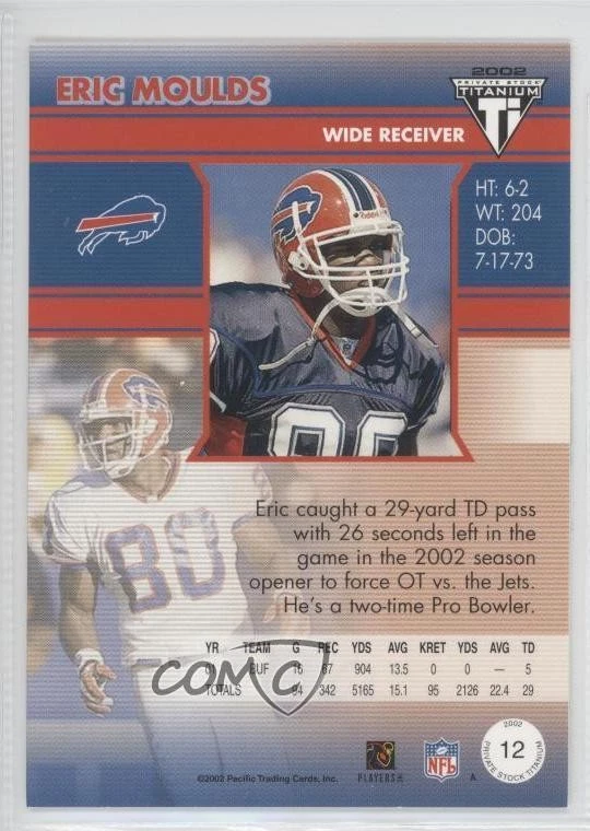 2002 Private Stock Titanium Retail Eric Moulds #12 - Image 2 of 2