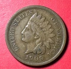 1909 US Indian Head Cent! "LIBERTY" Shows! Very Fine! Last Year Issue! Coin!