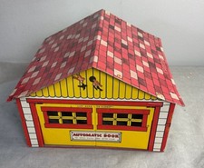 Vintage 1950s Marx 3266 Automatic Toy Tin Litho Garage