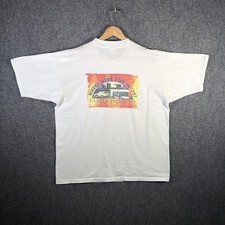 Vintage Mercedes Benz Shirt Mens XL White 90s Family Picnic Vehicle Rare Luxury
