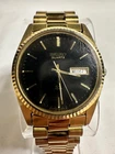 Vintage Seiko Quartz President Watch 5Y23-8A60 80s Black Face Running