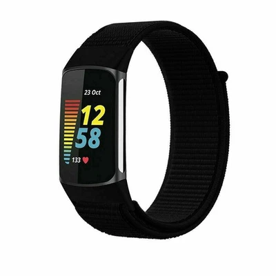 CALARACA Elastic Band Adjustable Stretchy Nylon Loop Replacement for Fitbit Charge 5 / 6