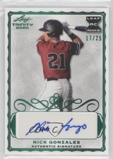 2020 Leaf Trinity Auto Green 17/25 Nick Gonzales #A-NG1 Auto uk2