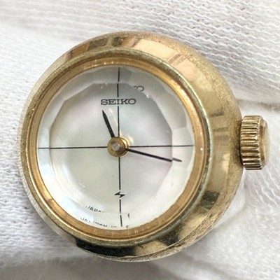 [Zustand im Istzustand] SEIKO Damen Ringuhr, geschliffenes Glas, Vintage