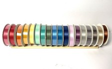 18 Rolls Of Ribbon- Rainbow Color Assortment- 1 To 4 Feet Per Roll