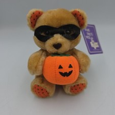 Russ Bear Halloween Pumpkin Mask 1527 Trick or treat fall patch Plush Decoration