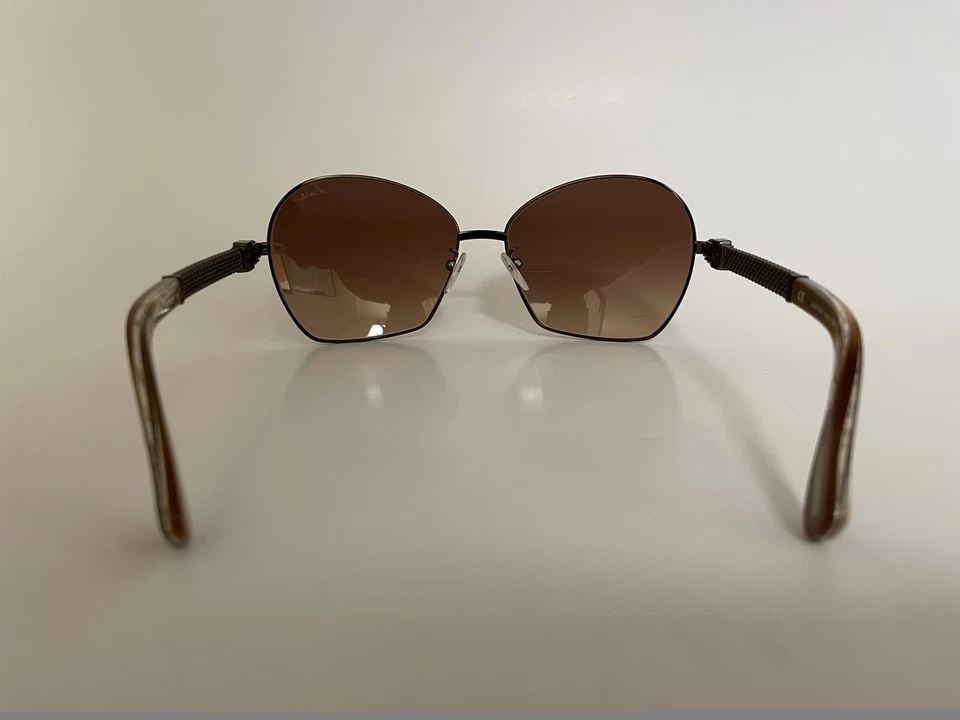 Подлинный Lanvin SLN 024 0SMQ коричневый металлический моды женские солнцезащитные очки коричневый объектив - Изображение 3 из 4