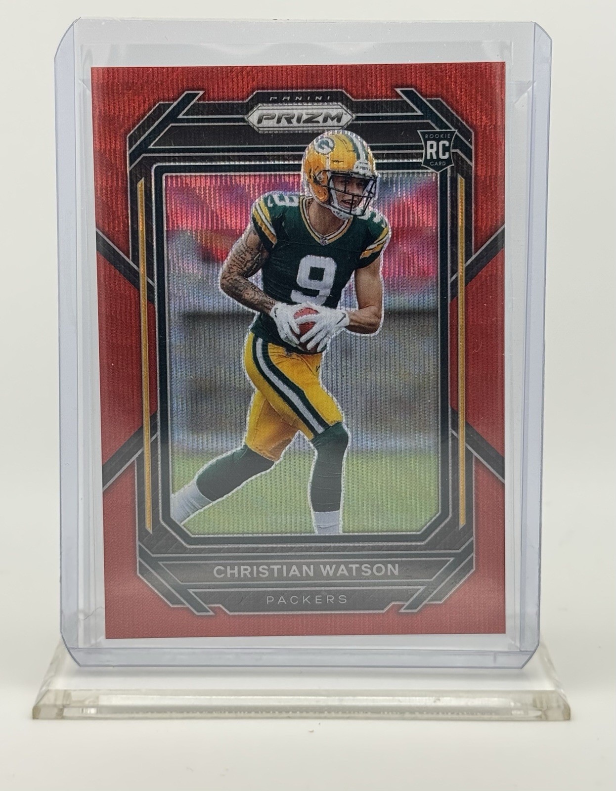 2022 Panini Prizm Rookies Christian Watson #314 Red Wave Prizm /149 (RC)