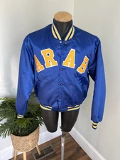 Vtg Swingster Satin Jacket Mens Sz Lg Coaches Bomber Arab Knights Alabama USA