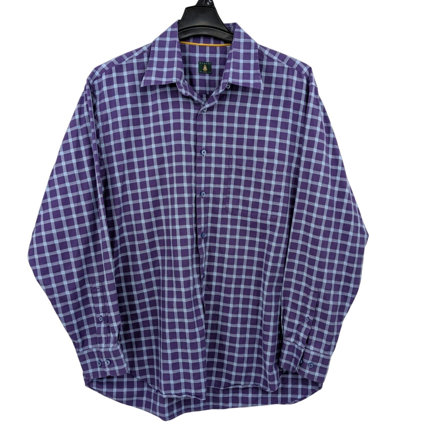Robert Talbott Gingham Plaid Button Up Shirt Size… - image 1