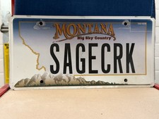 2006 MONTANA VANITY LICENSE PLATE  SAGECRK  (...