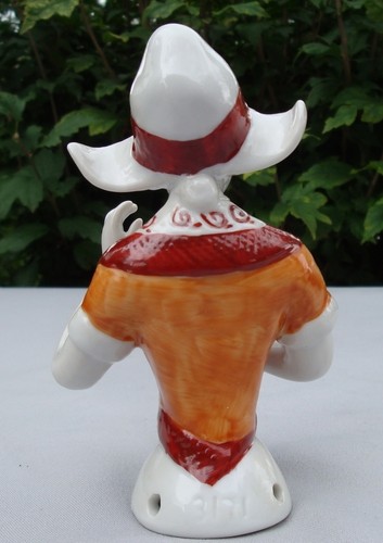 Jugendstil Halbpuppe Figur Holländerin Halbpuppe Nadelkissen Arme weg A - Bild 5 von 10