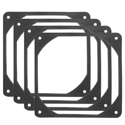 Anti-vibration Rubber Fan Gasket 120mm, 4Pcs Shock Absorption Pad for PC, Black