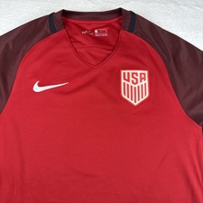 USA National Team Mens Small Red USMNT Soccer 2017 Dri Fit Nike