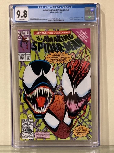 Amazing Spiderman 363 (1992)-Marvel Comics key 3rd Carnage Venom - CGC 9.8 NM/MT