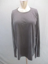 Rei Size L Tall Mens Gray Long Sleeve Crew Neck Outdoor Base Layer Pull Over 742