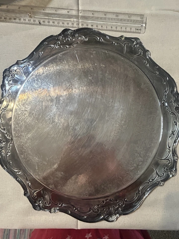 BANDEJA/PLATO SÁNDWICH CHANTILLY PATRÓN GORHAM PLATA HUECARE CÓCTEL Foto 4 de 4