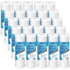 1 to 25 PACK 10"x2.5" CTO 5 Micron Carbon Block Water Filter Cartridges