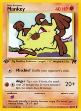 Mankey 61/82 Common Team Rocket 1st Edition Non Holo Pokémon Card