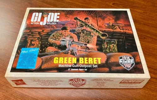 GI JOE 2018 GREEN BERET Machine Gun Outpost Set Convention Limited, NIB