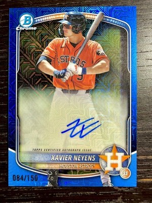  2025 Bowman Draft Xavier Neyens Blue Mojo Auto 084/150 