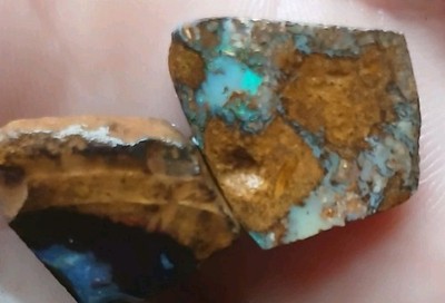 Australia Boulder Opal Roughly Unknown Field Green Blue Yellow Tcw 55 6piece