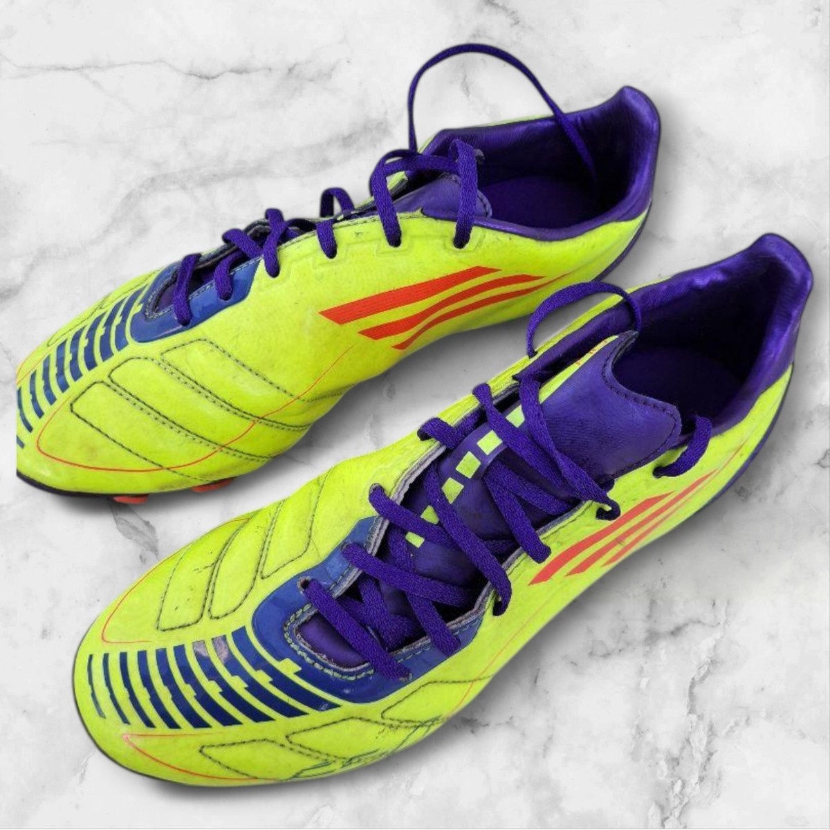 Adidas Adizero F50 TRX HG Soccer Cleats Fluorescent Yellow Adidas Adizero F50 TRX HG Soccer Cleats Fluorescent Yellow