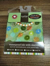 Kushies Waterproof Bib With Sleeves Eating Crafting Multicolor Unisex Infant