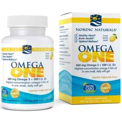 Nordic Naturals Omega ONE 560mg Omega-3 + 500 IE D3 - 30 Weichkapseln