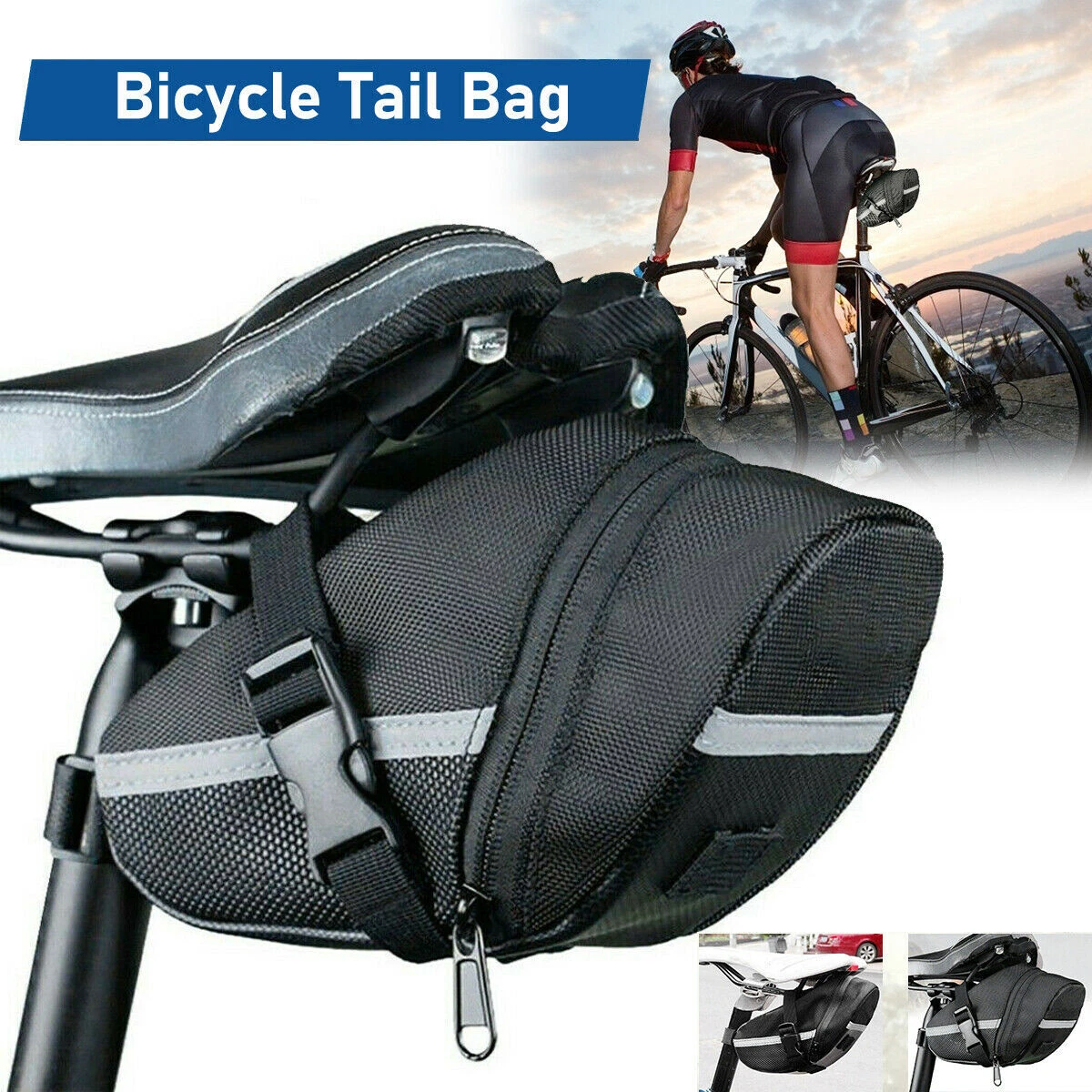 Bike Saddle Bag Bicycle Under Seat Storage Tail Pouch Cycling Bags Waterproof UK