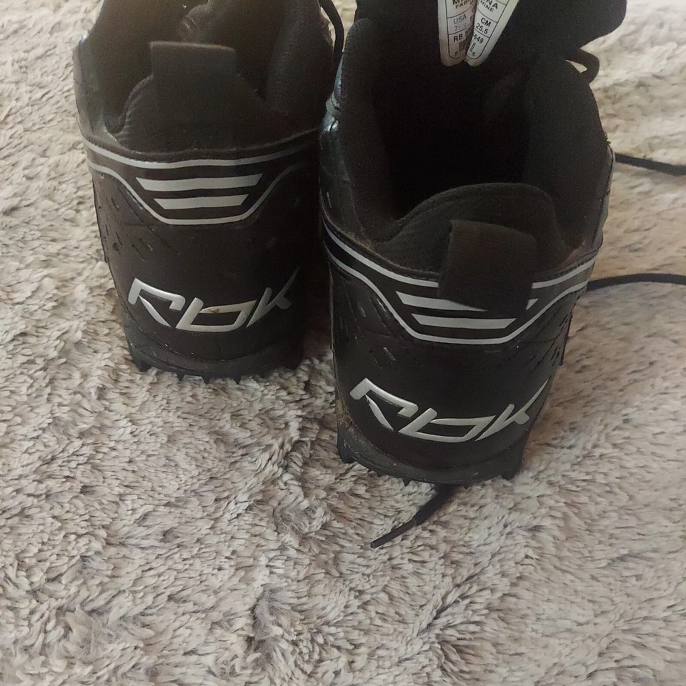 NFL REEBOK Black Classic Track Cleats Mens 7.5 Shoes RB 802 KTS - Image 4 of 4