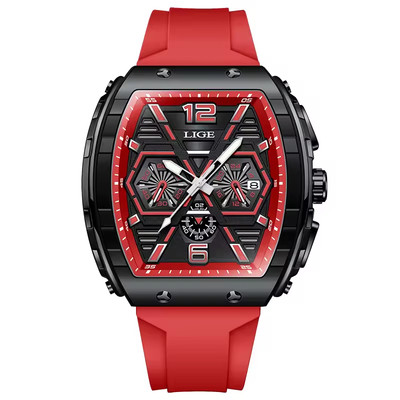 LIGE Men Watch Luxury Waterproof Quartz Wristwatch Raise Wrist Luminous Date