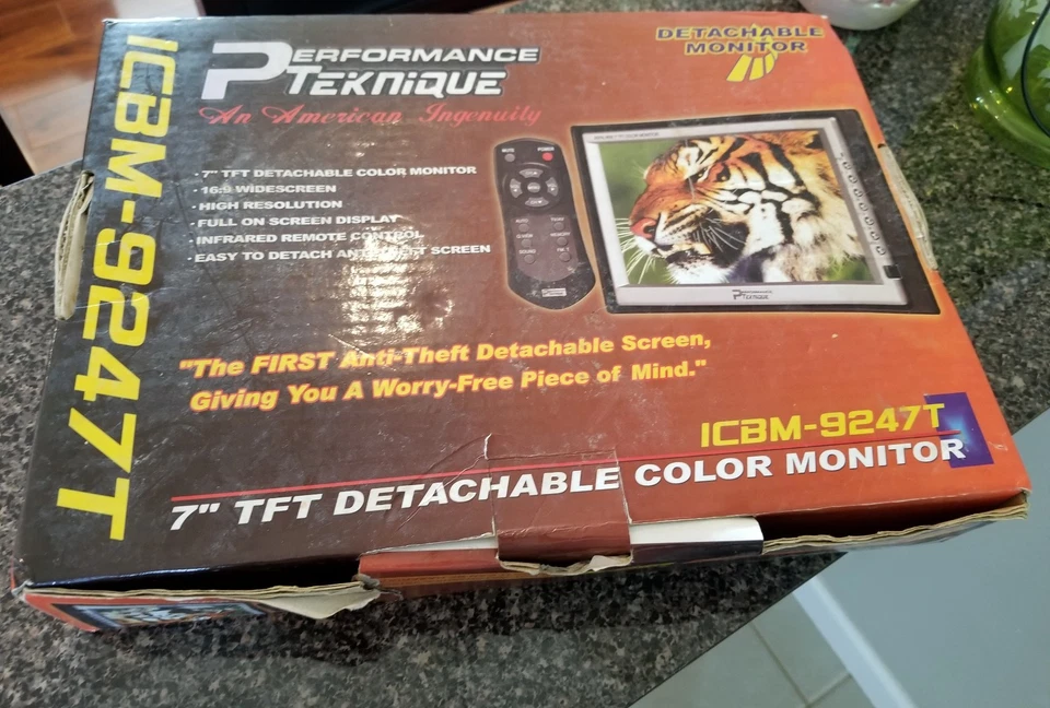 NEW 7" TFT COLOR MONITOR DETACHABLE ICHM9247T PERFORMANCE TEKNIQUE ANTI THEFT - Image 2 of 4