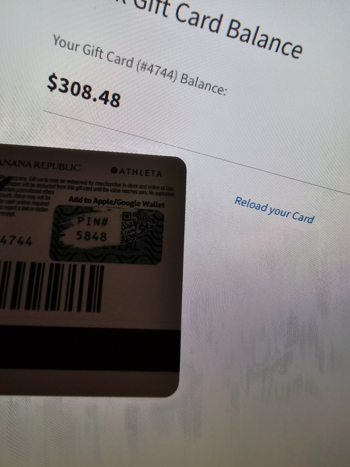 308.48 Old Navy /Banana Republic /GAP / Athleta Gift Card eBay