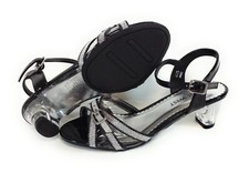 Infant Toddler Girls Nine West Fairytale 2 Black Sparkle Dress Up Heels Shoes