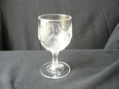 Snake Drape water goblet clear  by Richards and Hartley Flint Glass Company EAPG