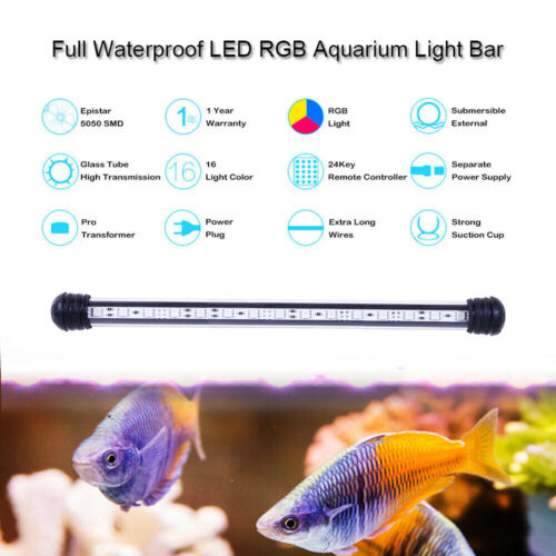 LED Aquarium Lampe 19cm-90cm Leuchten Mollusken Beleuchtung RGB Aquariumleuchte - Bild 2 von 40