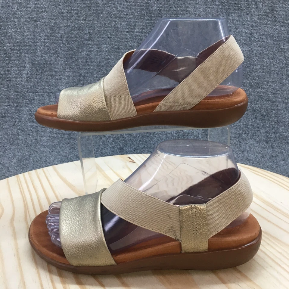 Sandalia Gentle Souls para mujer 7M marrón Get Goin con tiras punta abierta sin cordones informal Foto 4 de 4