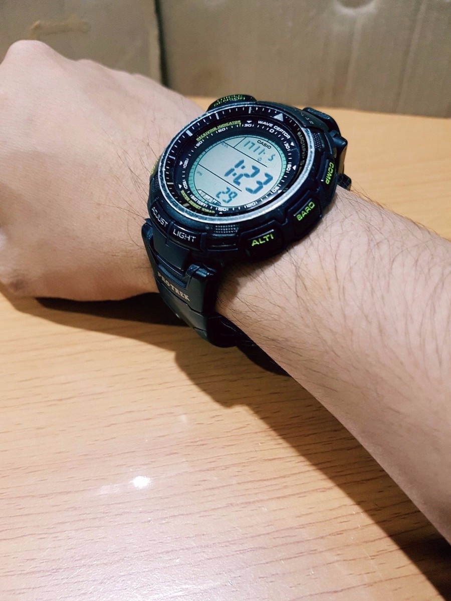 CASIO Pro Trek PRW-1300ARJ Solar Outdoor Watch Triple Sensor Black 