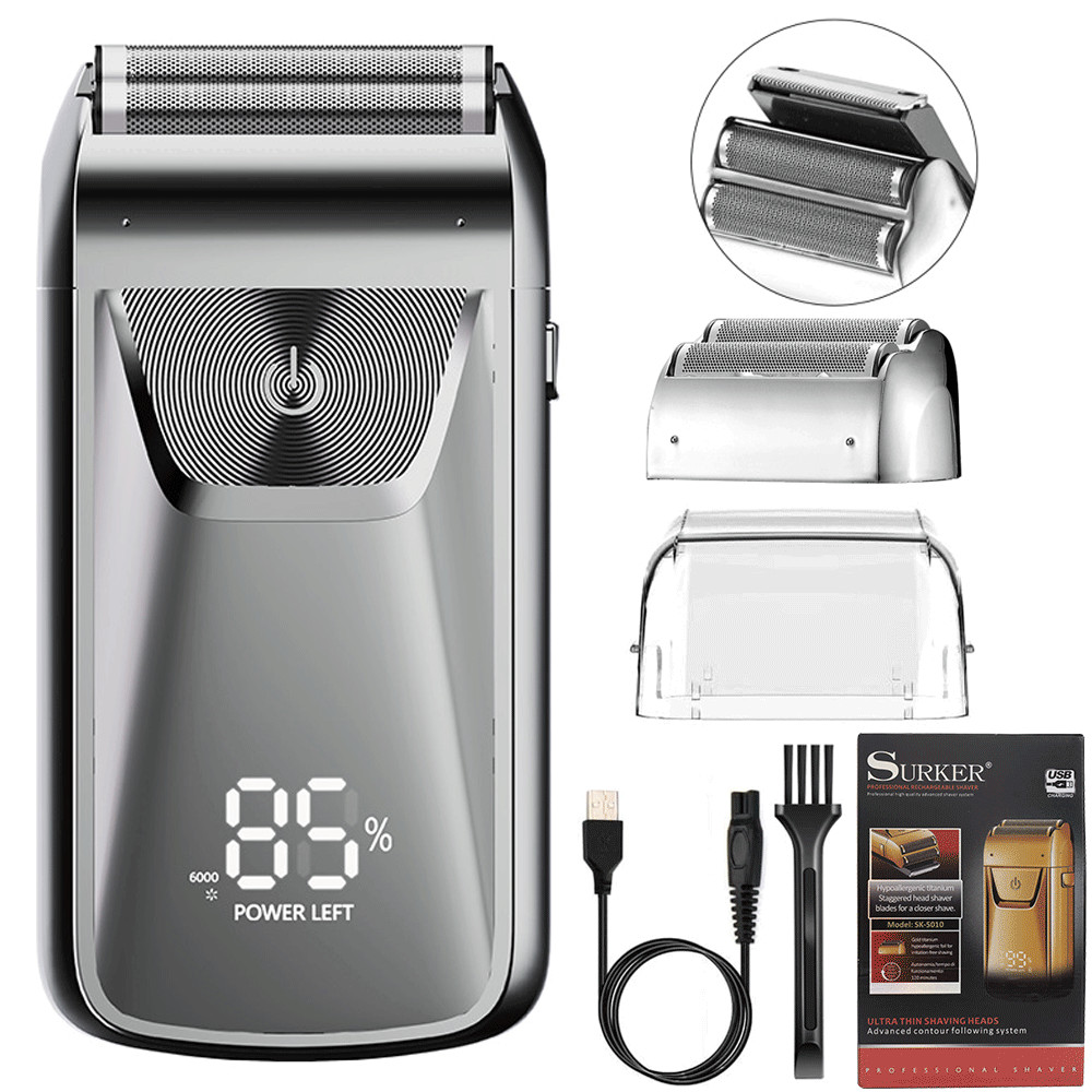 With Pop-up Trimmer Usb Cordless Beard Razor